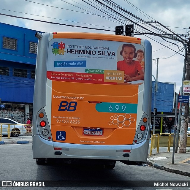 BB Transportes e Turismo 699 na cidade de Jandira, São Paulo, Brasil, por Michel Nowacki. ID da foto: 10549185.