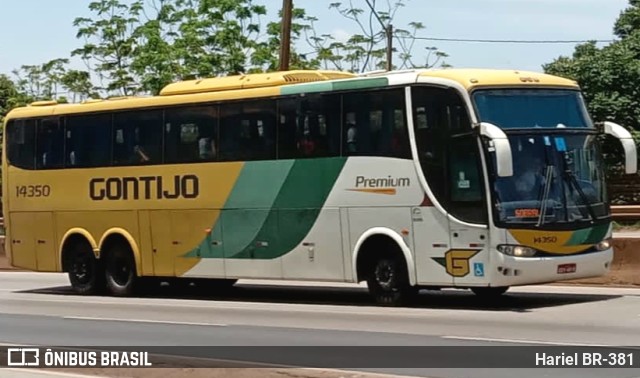 Empresa Gontijo de Transportes 14350 na cidade de Betim, Minas Gerais, Brasil, por Hariel BR-381. Número da foto: #10551877.