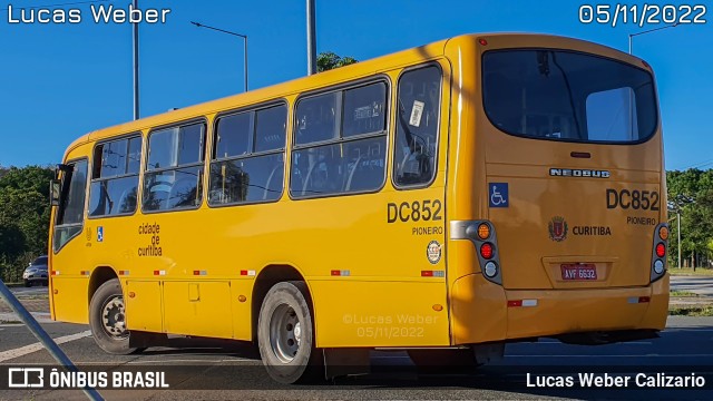 Cristo Rei > CCD Transporte Coletivo > SPE Via Mobilidade S/A DC852 na cidade de Curitiba, Paraná, Brasil, por Lucas Weber Calizario. Número da foto: #10550303.