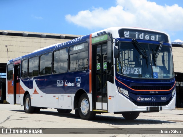 Viação Ideal B28516 na cidade de Rio de Janeiro, Rio de Janeiro, Brasil, por João Silva. ID da foto: 10551042.