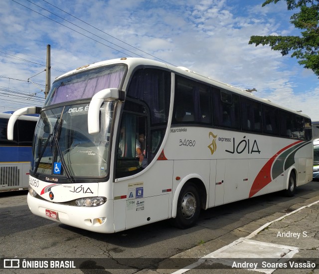 Viação Jóia > Expresso Jóia 34080 na cidade de São Paulo, São Paulo, Brasil, por Andrey  Soares Vassão. Número da foto: #10550483.