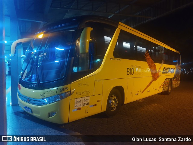 Eucatur - Empresa União Cascavel de Transportes e Turismo 5610 na cidade de Ji-Paraná, Rondônia, Brasil, por Gian Lucas  Santana Zardo. ID da foto: 10549469.