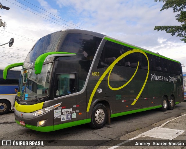 Expresso Princesa dos Campos 6898 na cidade de São Paulo, São Paulo, Brasil, por Andrey  Soares Vassão. ID da foto: 10550375.