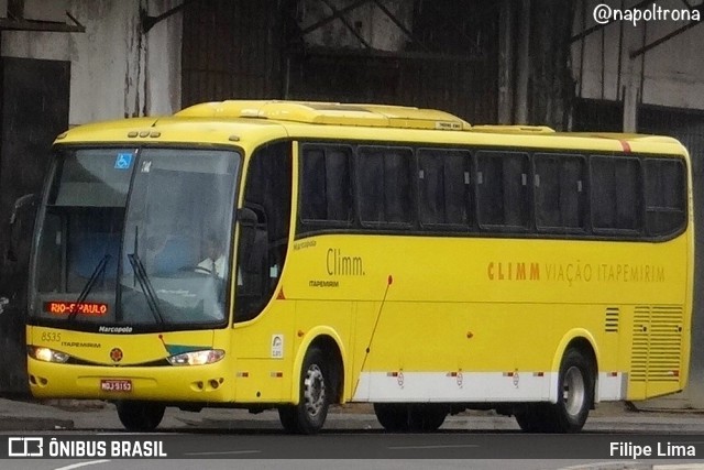 Viação Itapemirim 8535 na cidade de Rio de Janeiro, Rio de Janeiro, Brasil, por Filipe Lima. ID da foto: 10552240.