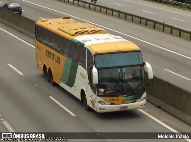 Empresa Gontijo de Transportes 14570 na cidade de Cubatão, São Paulo, Brasil, por Moiséis Inácio. ID da foto: 10551576.