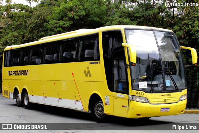 Viação Itapemirim 9533 na cidade de São Paulo, São Paulo, Brasil, por Filipe Lima. Número da foto: #10555001.
