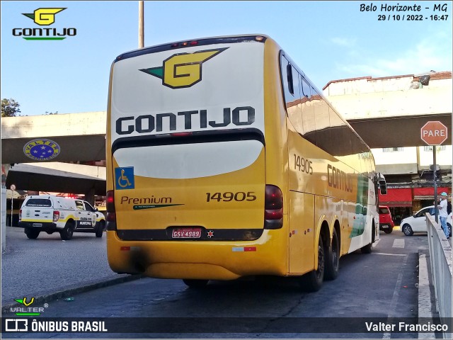 Empresa Gontijo de Transportes 14905 na cidade de Belo Horizonte, Minas Gerais, Brasil, por Valter Francisco. ID da foto: 10553743.