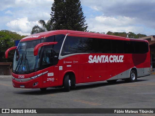 Viação Santa Cruz 27520 na cidade de Três Corações, Minas Gerais, Brasil, por Fábio Mateus Tibúrcio. ID da foto: 10553318.