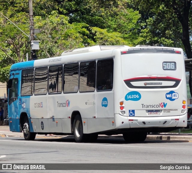 Expresso Santa Paula 16206 na cidade de Vitória, Espírito Santo, Brasil, por Sergio Corrêa. Número da foto: #10553002.