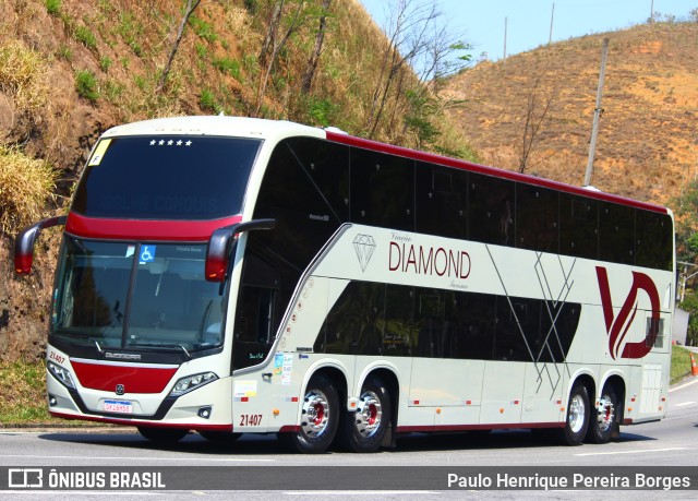 Viação Diamond Turismo 21407 na cidade de Piraí, Rio de Janeiro, Brasil, por Paulo Henrique Pereira Borges. Número da foto: #10553224.