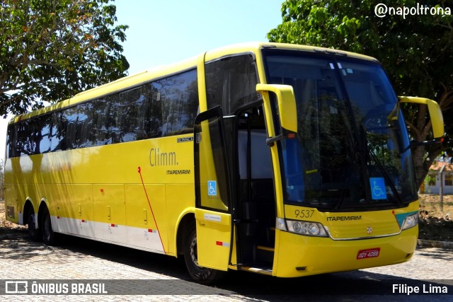 Viação Itapemirim 9537 na cidade de Vitória da Conquista, Bahia, Brasil, por Filipe Lima. ID da foto: 10555009.