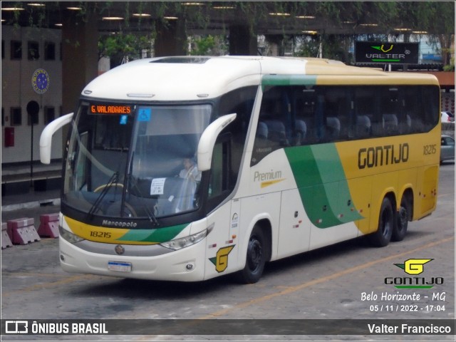 Empresa Gontijo de Transportes 18215 na cidade de Belo Horizonte, Minas Gerais, Brasil, por Valter Francisco. ID da foto: 10556288.