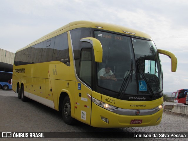 Viação Itapemirim 60051 na cidade de Caruaru, Pernambuco, Brasil, por Lenilson da Silva Pessoa. Número da foto: #10555989.