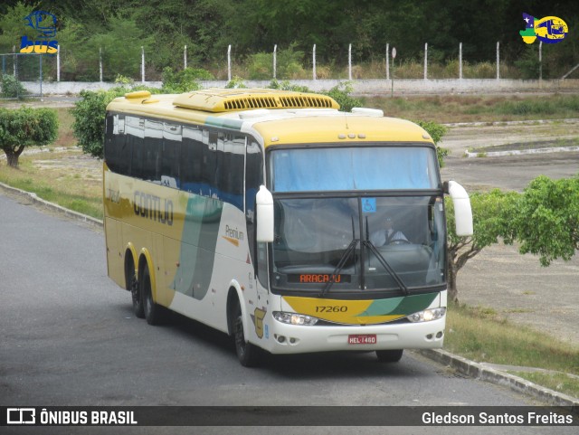 Empresa Gontijo de Transportes 17260 na cidade de Aracaju, Sergipe, Brasil, por Gledson Santos Freitas. ID da foto: 10557417.