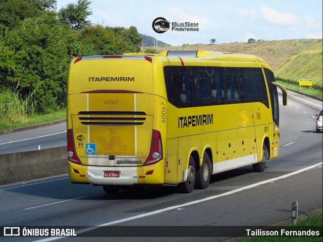 Viação Itapemirim 60067 na cidade de Juiz de Fora, Minas Gerais, Brasil, por Tailisson Fernandes. ID da foto: 10556009.