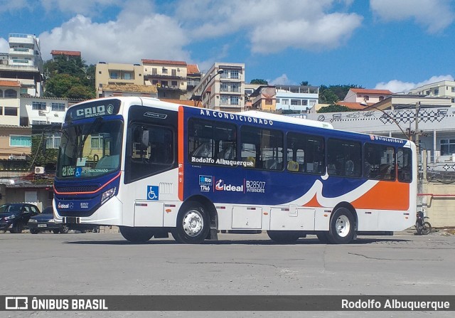 Viação Ideal B28507 na cidade de Rio de Janeiro, Rio de Janeiro, Brasil, por Rodolfo Albuquerque. ID da foto: 10555705.