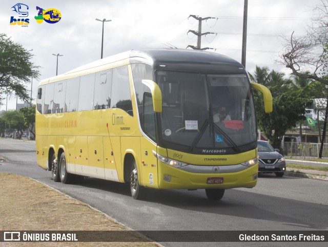 Viação Itapemirim 8901 na cidade de Aracaju, Sergipe, Brasil, por Gledson Santos Freitas. ID da foto: 10557463.