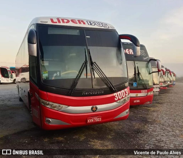 Lider Bus 3003 na cidade de Aparecida, São Paulo, Brasil, por Vicente de Paulo Alves. ID da foto: 10555339.