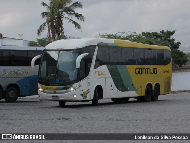 Empresa Gontijo de Transportes 18475 na cidade de Caruaru, Pernambuco, Brasil, por Lenilson da Silva Pessoa. ID da foto: 10556020.