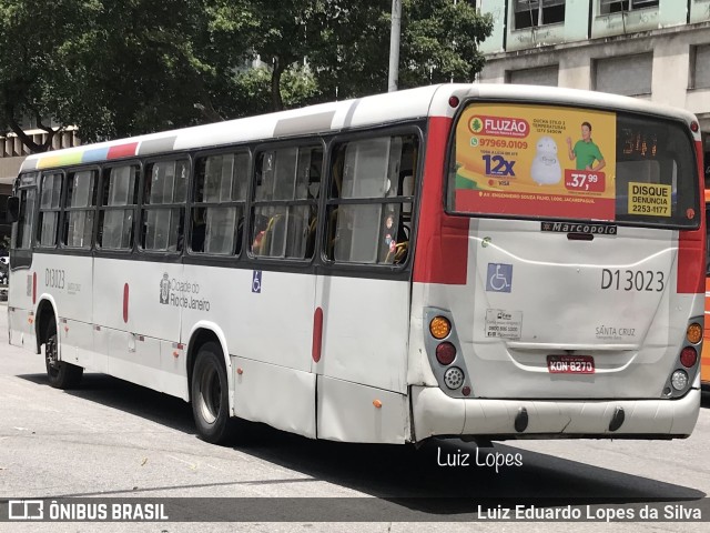 Transportes Barra D13023 na cidade de Rio de Janeiro, Rio de Janeiro, Brasil, por Luiz Eduardo Lopes da Silva. ID da foto: 10555368.