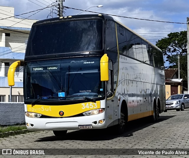 Águia Sul Turismo 3453 na cidade de Cachoeira Paulista, São Paulo, Brasil, por Vicente de Paulo Alves. ID da foto: 10555283.