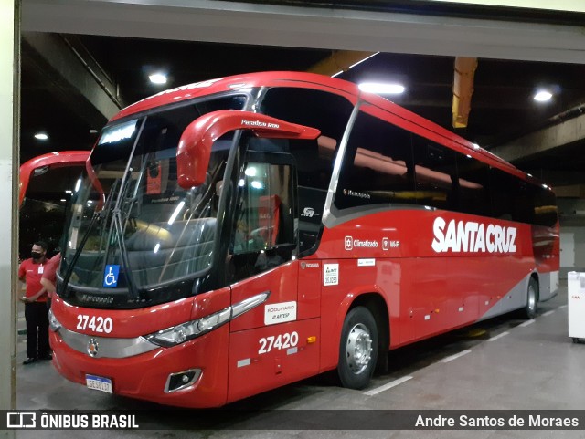 Viação Santa Cruz 27420 na cidade de São Paulo, São Paulo, Brasil, por Andre Santos de Moraes. Número da foto: #10620730.