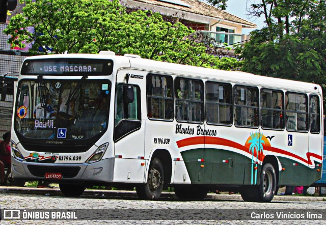Viação Montes Brancos RJ 196.039 na cidade de Cabo Frio, Rio de Janeiro, Brasil, por Carlos Vinícios lima. Número da foto: #10620183.