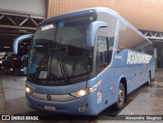 Viação Águia Branca RJ 193.018 na cidade de Rio de Janeiro, Rio de Janeiro, Brasil, por Alexandre  Magnus. Número da foto: #10621370.