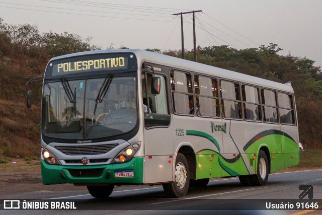Turin Transportes 1225 na cidade de Congonhas, Minas Gerais, Brasil, por Usuário 91646. Número da foto: #10619397.