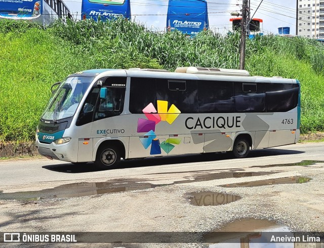 Cacique Transportes 4763 na cidade de Salvador, Bahia, Brasil, por Aneivan Lima. ID da foto: 10652671.