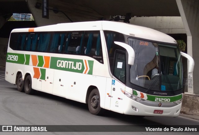 Empresa Gontijo de Transportes 21290 na cidade de Belo Horizonte, Minas Gerais, Brasil, por Vicente de Paulo Alves. ID da foto: 10650401.