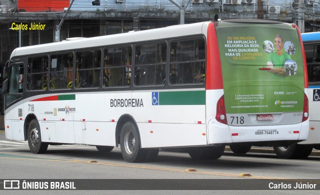 Borborema Imperial Transportes 718 na cidade de Recife, Pernambuco, Brasil, por Carlos Júnior. ID da foto: 10651440.