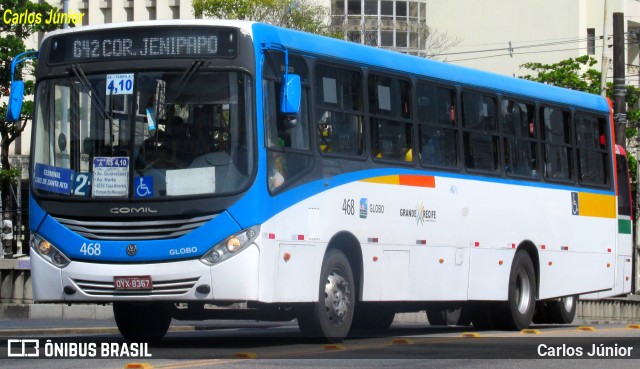 Transportadora Globo 468 na cidade de Recife, Pernambuco, Brasil, por Carlos Júnior. ID da foto: 10651509.