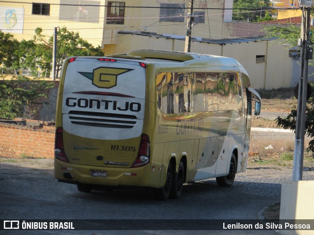 Empresa Gontijo de Transportes 18385 na cidade de Caruaru, Pernambuco, Brasil, por Lenilson da Silva Pessoa. ID da foto: 10651037.