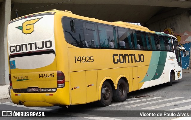 Empresa Gontijo de Transportes 14925 na cidade de Belo Horizonte, Minas Gerais, Brasil, por Vicente de Paulo Alves. ID da foto: 10650430.