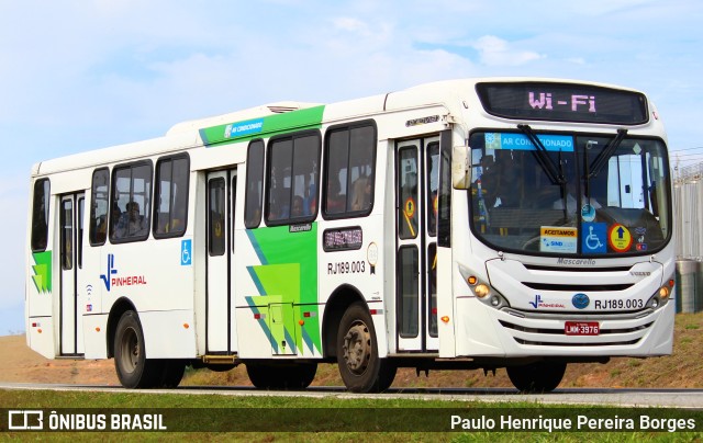 Viação Pinheiral RJ 189.003 na cidade de Barra do Piraí, Rio de Janeiro, Brasil, por Paulo Henrique Pereira Borges. Número da foto: #10652235.