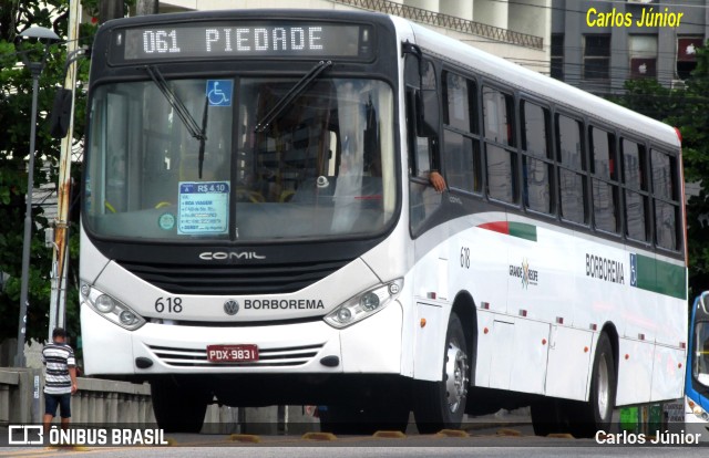 Borborema Imperial Transportes 618 na cidade de Recife, Pernambuco, Brasil, por Carlos Júnior. ID da foto: 10651866.