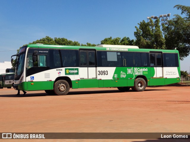 Expresso Caribus Transportes 3093 na cidade de Cuiabá, Mato Grosso, Brasil, por Leon Gomes. ID da foto: 10650286.