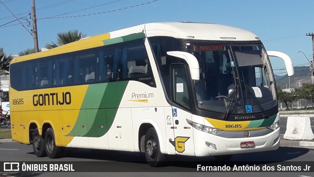 Empresa Gontijo de Transportes 18685 na cidade de Vitória, Espírito Santo, Brasil, por Fernando Antônio dos Santos Jr. ID da foto: 10651612.