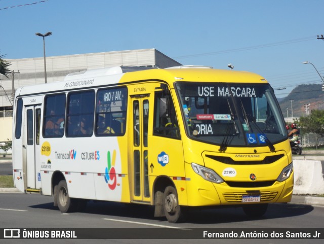 Viação Grande Vitória 23180 na cidade de Vitória, Espírito Santo, Brasil, por Fernando Antônio dos Santos Jr. ID da foto: 10651569.