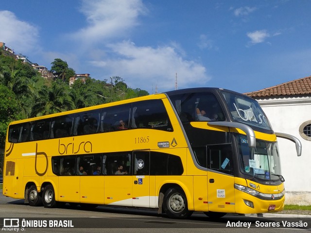 Brisa Ônibus 11865 na cidade de Santos, São Paulo, Brasil, por Andrey  Soares Vassão. Número da foto: #10652129.