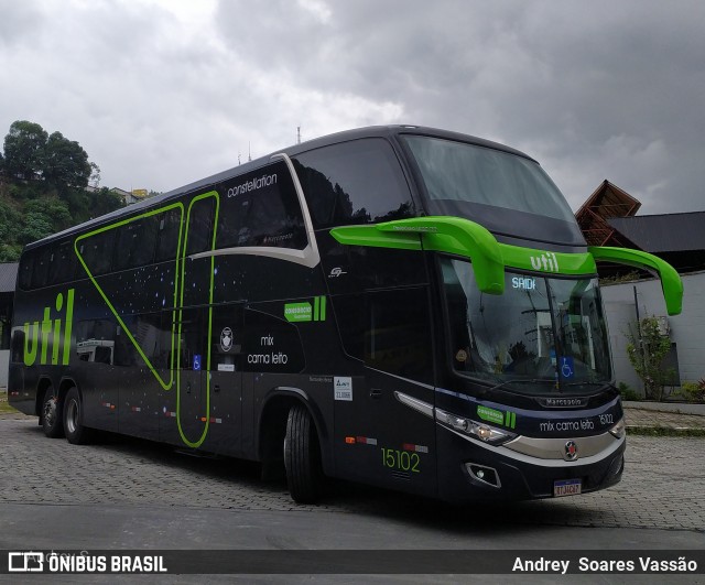 UTIL - União Transporte Interestadual de Luxo 15102 na cidade de Santos, São Paulo, Brasil, por Andrey  Soares Vassão. Número da foto: #10652063.