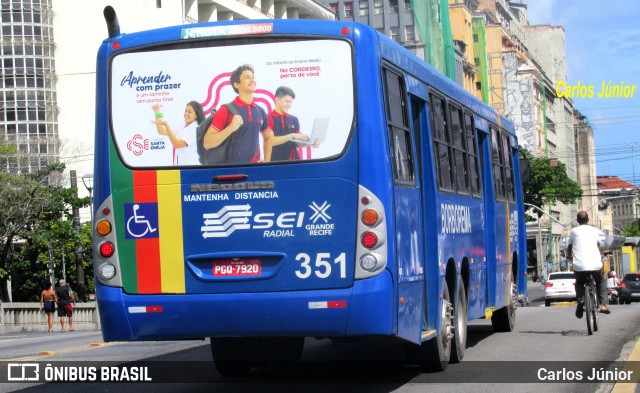 Borborema Imperial Transportes 351 na cidade de Recife, Pernambuco, Brasil, por Carlos Júnior. Número da foto: #10651796.