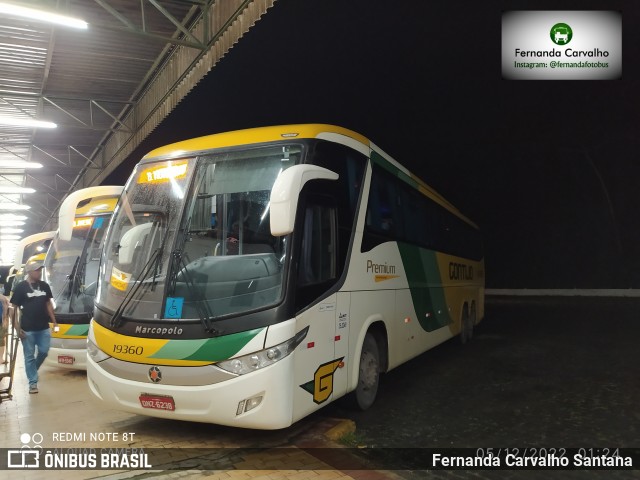 Empresa Gontijo de Transportes 19360 na cidade de Manhuaçu, Minas Gerais, Brasil, por Fernanda Carvalho Santana. ID da foto: 10653424.