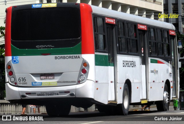 Borborema Imperial Transportes 616 na cidade de Recife, Pernambuco, Brasil, por Carlos Júnior. Número da foto: #10655459.