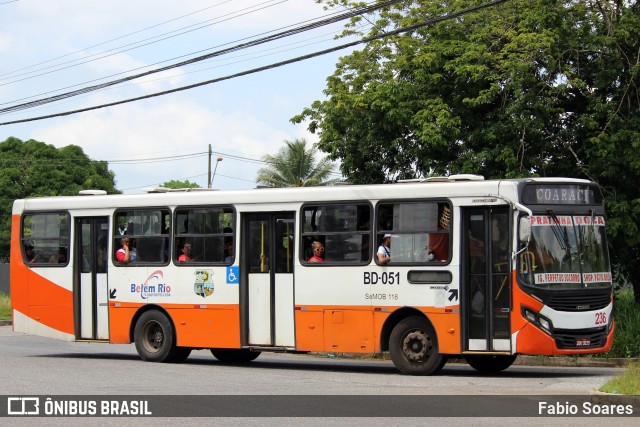 Belém Rio Transportes BD-051 na cidade de Belém, Pará, Brasil, por Fabio Soares. Número da foto: #10655019.