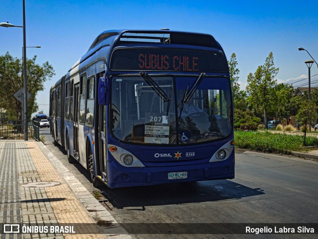 Subus 9560 na cidade de Puente Alto, Cordillera, Metropolitana de Santiago, Chile, por Rogelio Labra Silva. Número da foto: #10653433.