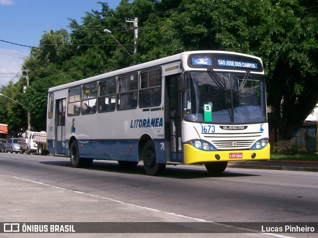 Litorânea Transportes Coletivos 1673 na cidade de São José dos Campos, São Paulo, Brasil, por Lucas Pinheiro. Número da foto: #10656071.
