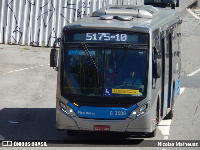 Viação Paratodos > São Jorge > Metropolitana São Paulo > Mobibrasil 6 3588 na cidade de São Paulo, São Paulo, Brasil, por Nicolas Matheusz. Número da foto: #10653224.