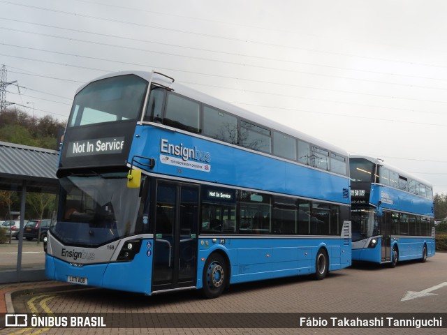 Ensignbus Company 168 na cidade de West Thurrock, Essex, Inglaterra, por Fábio Takahashi Tanniguchi. ID da foto: 10653726.